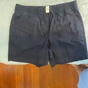 Talbots NwT navy cotton shorts. Size XL